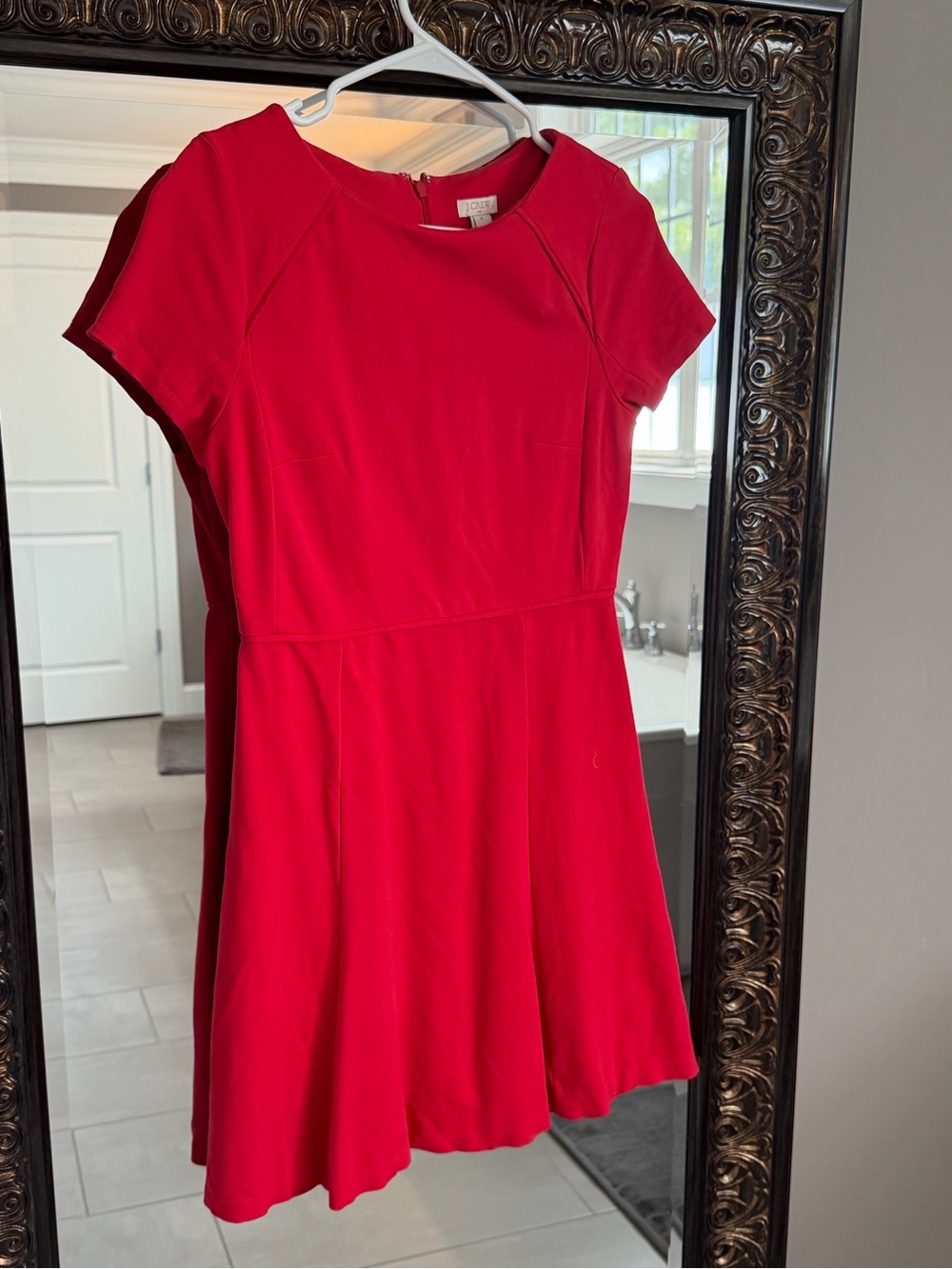 J. Crew Red Crewneck Dress